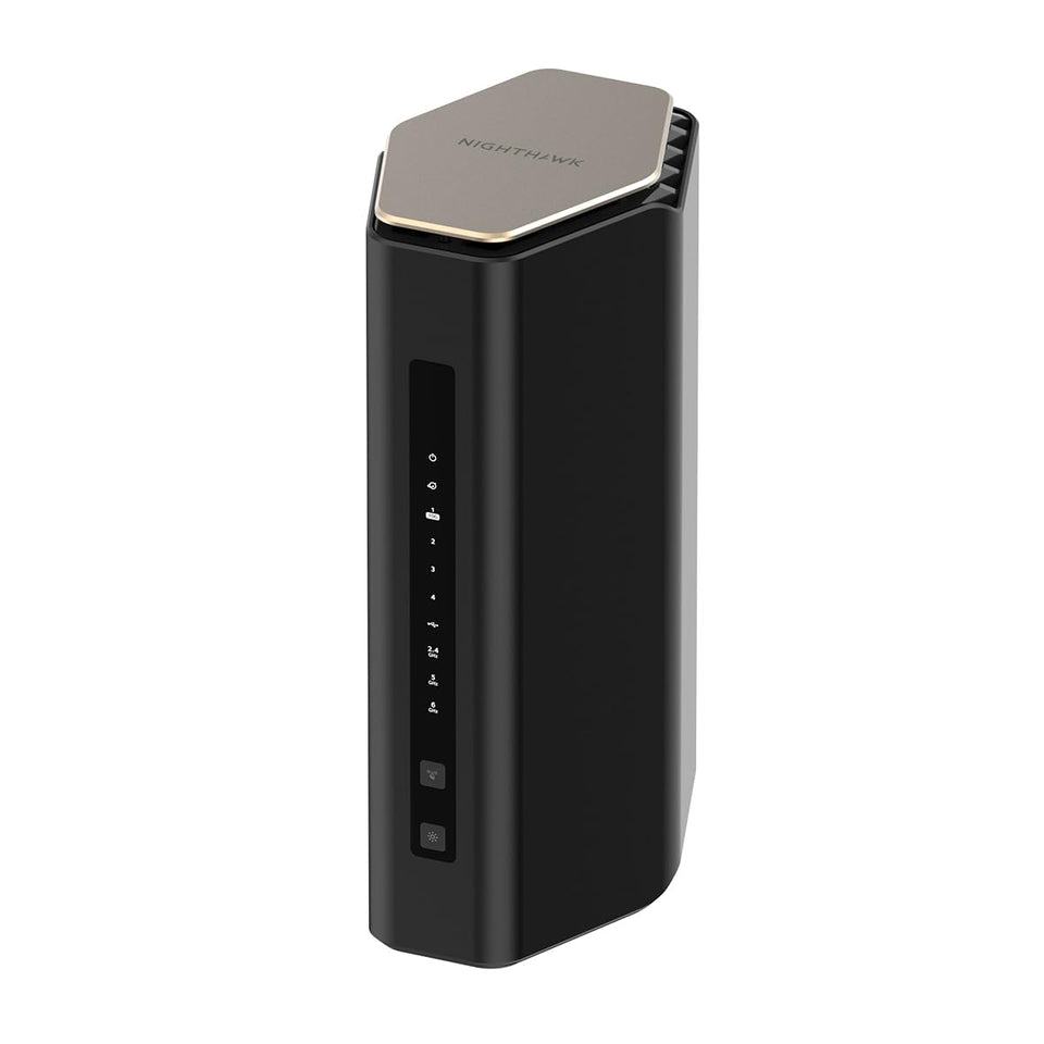 NETGEAR Nighthawk RS600 router exterior with sleek antennas for high-speed home WiFi
