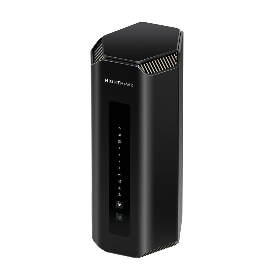 NETGEAR Nighthawk RS700S front view showing sleek design and compact footprint.