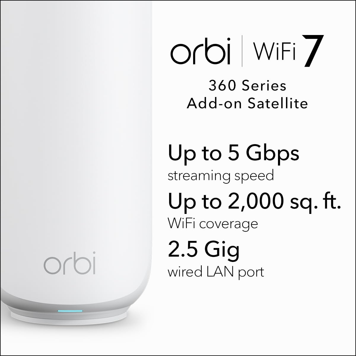 NETGEAR Orbi 360 satellite setup button enables quick addition to your mesh network.