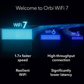 NETGEAR Orbi 370 packaging and dimensions for planning your setup.