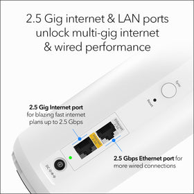 NETGEAR Orbi 370 router with a 2.5 Gbps port for fast uplink.