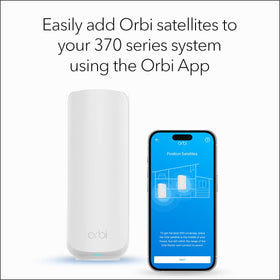 NETGEAR Orbi 370 speed test graphic suggesting up to 5 Gbps across devices