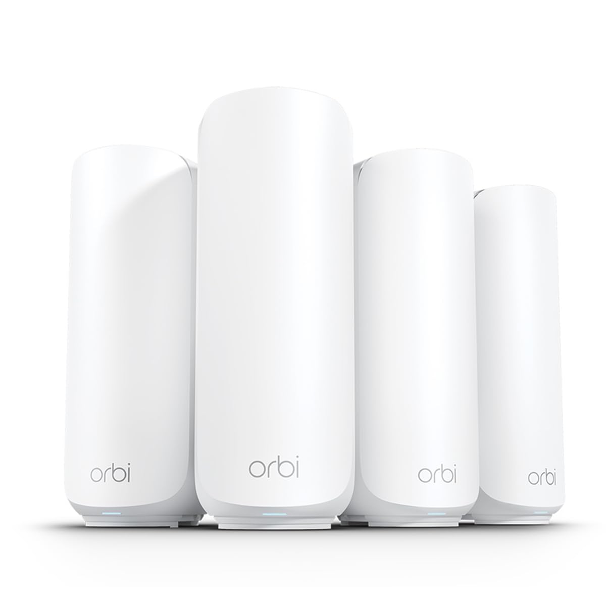 NETGEAR Orbi 370 Series router front view supports fast, stable WiFi 7 for busy homes.