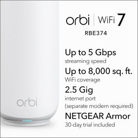 NETGEAR Orbi 370 Series satellite 1 delivering strong mesh signal across multiple rooms.
