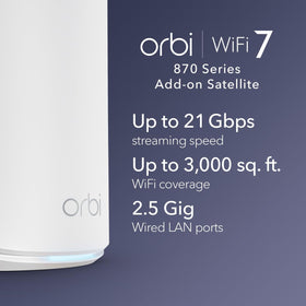 NETGEAR Orbi 870 add-on satellite provides up to 3,000 sq ft extra coverage