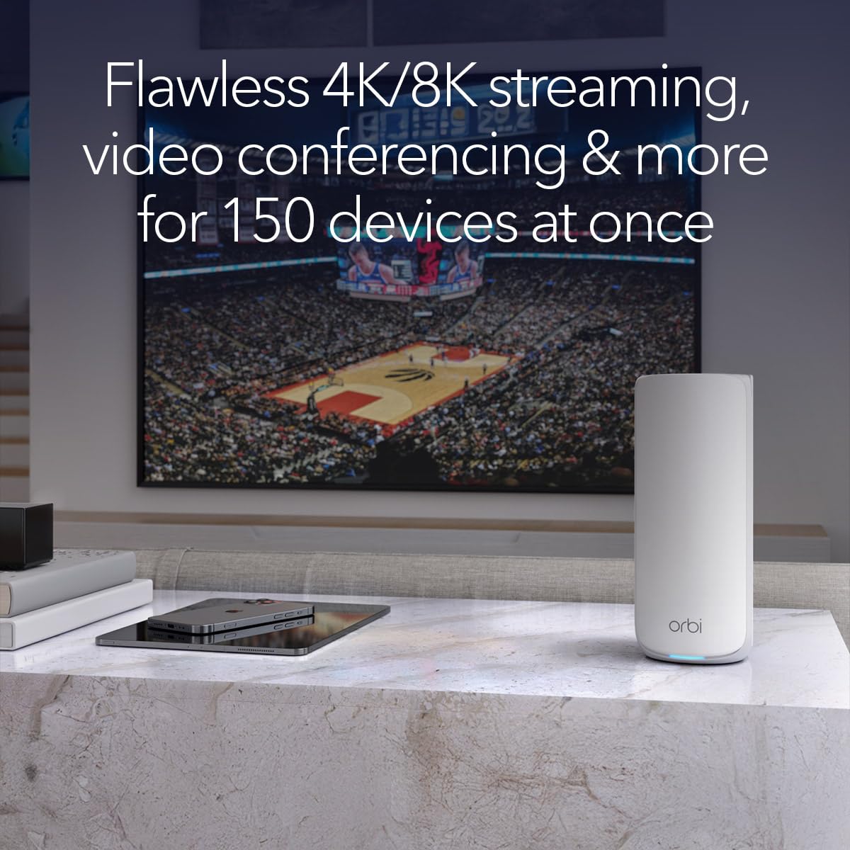 NETGEAR Orbi 870 Armor security icon signals built-in online protection.