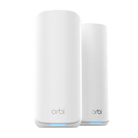 NETGEAR Orbi 870 router front view delivers fast WiFi 7 for whole-home coverage.