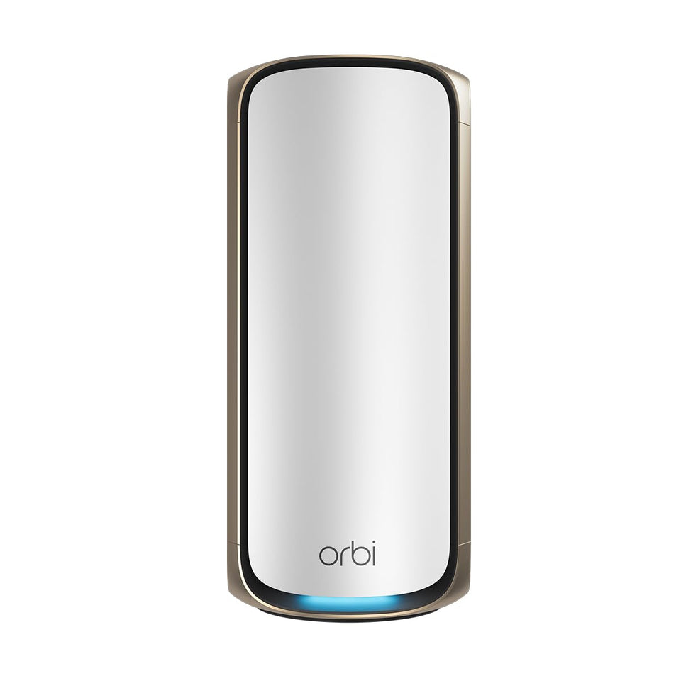 NETGEAR Orbi 970 front view, premium quad-band design boosts whole-home WiFi