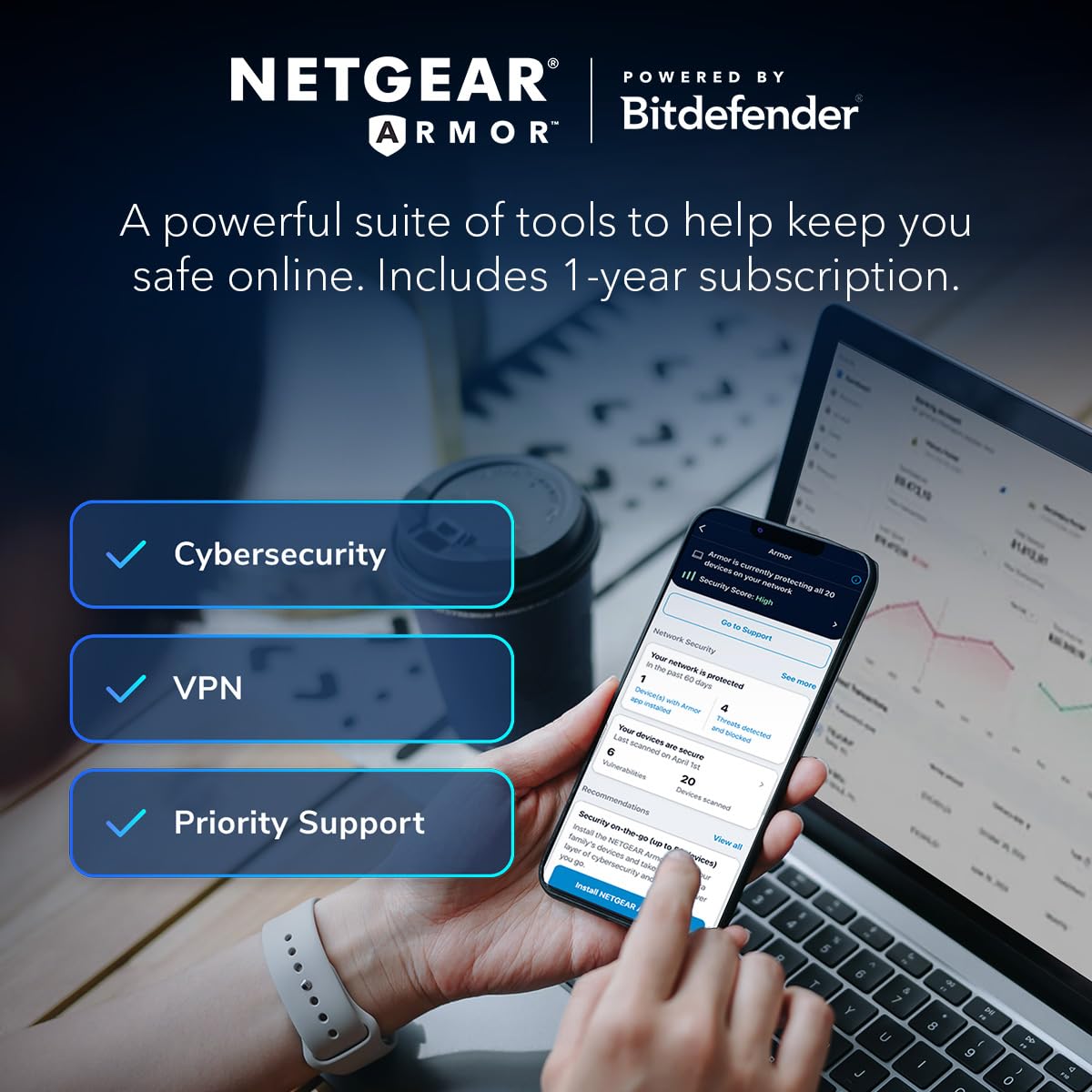 NETGEAR Orbi 970 router rear ports for wired devices and high-speed access