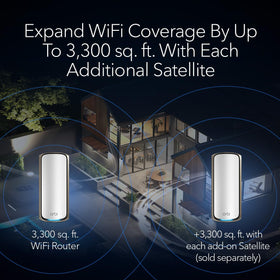 NETGEAR Orbi 970 satellite in living room, keeps streaming smooth across rooms