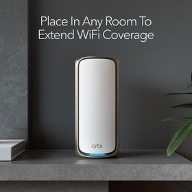 NETGEAR Orbi 970 satellite setup clip assists quick wall mounting