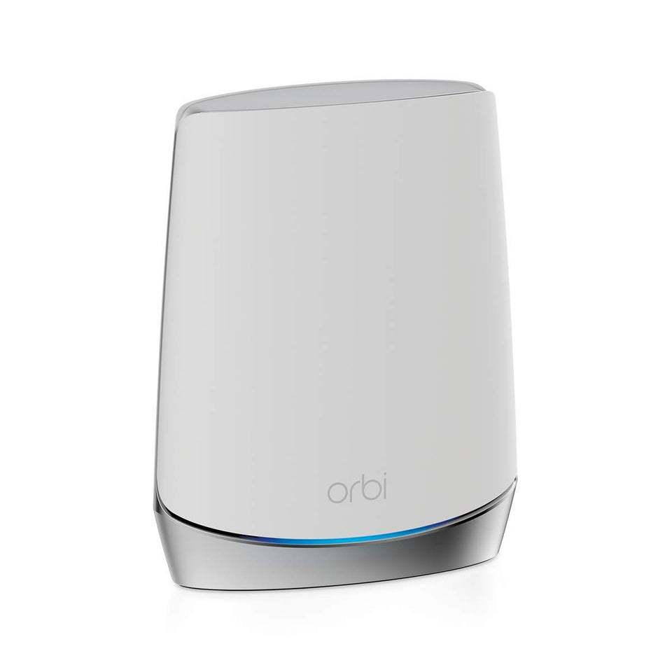 NETGEAR Orbi AX4200 satellite front view for whole-home coverage up to 5000 sq ft.