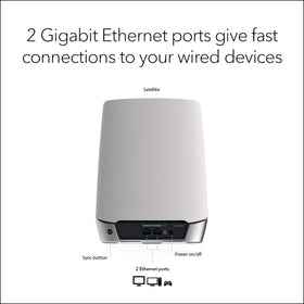 NETGEAR Orbi AX4200 tri-band setup example for seamless mesh connection.
