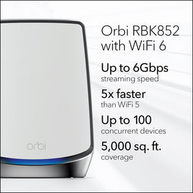 NETGEAR Orbi AX6000 speed netgear-orbi-ax6000-speed enables smooth 4K streaming and gaming.