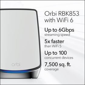 NETGEAR Orbi AX6000 speed boosts streaming and gaming for households with multiple devices.