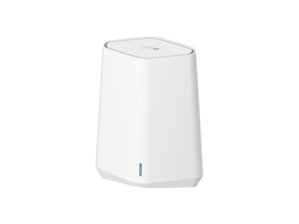 NETGEAR Orbi Pro WiFi 6 Mini router front view for quick setup and solid performance.