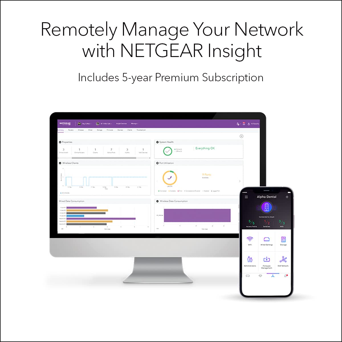NETGEAR Orbi Pro WiFi 6 covers up to 5,000 sq ft.
