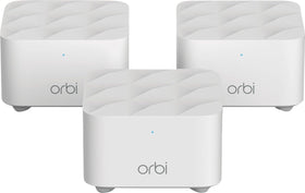 NETGEAR Orbi RBK13 front unit showing compact router design and easy placement benefit