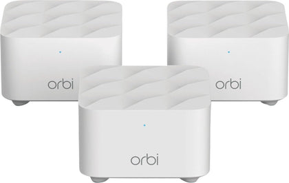 NETGEAR Orbi RBK13 front unit showing compact router design and easy placement benefit