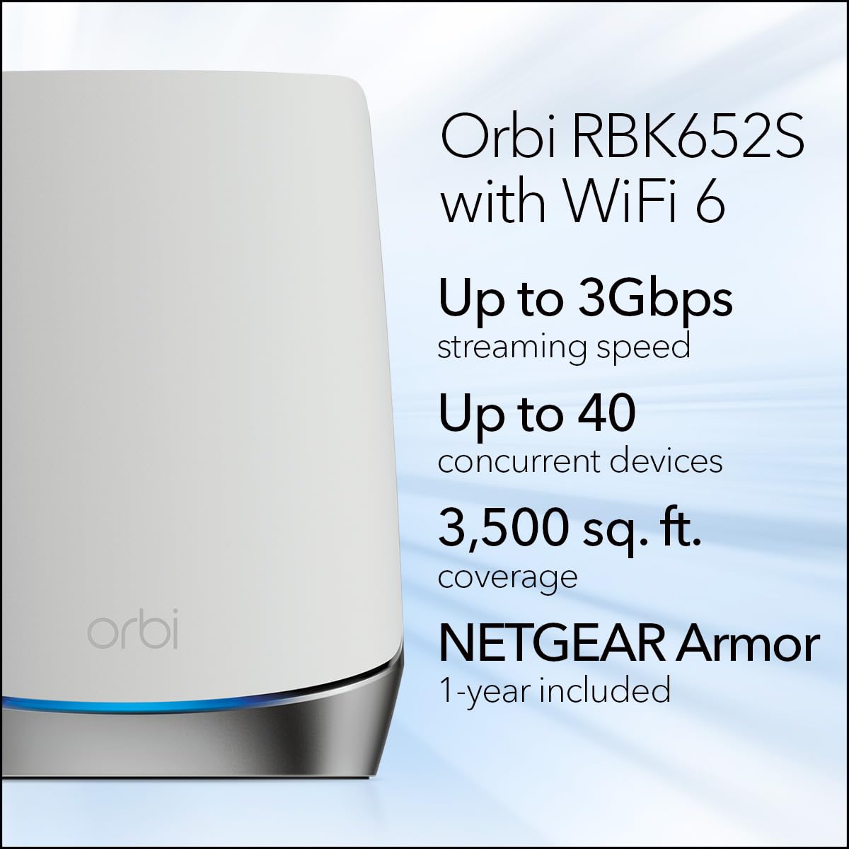 NETGEAR Orbi RBK652S satellite unit extending mesh coverage