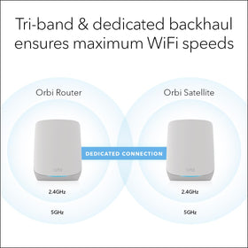 Orbi app setup screen for quick, secure network configuration