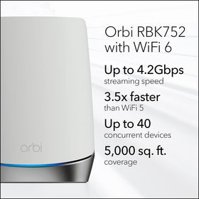 Orbi RBK752 satellite extending coverage to every room