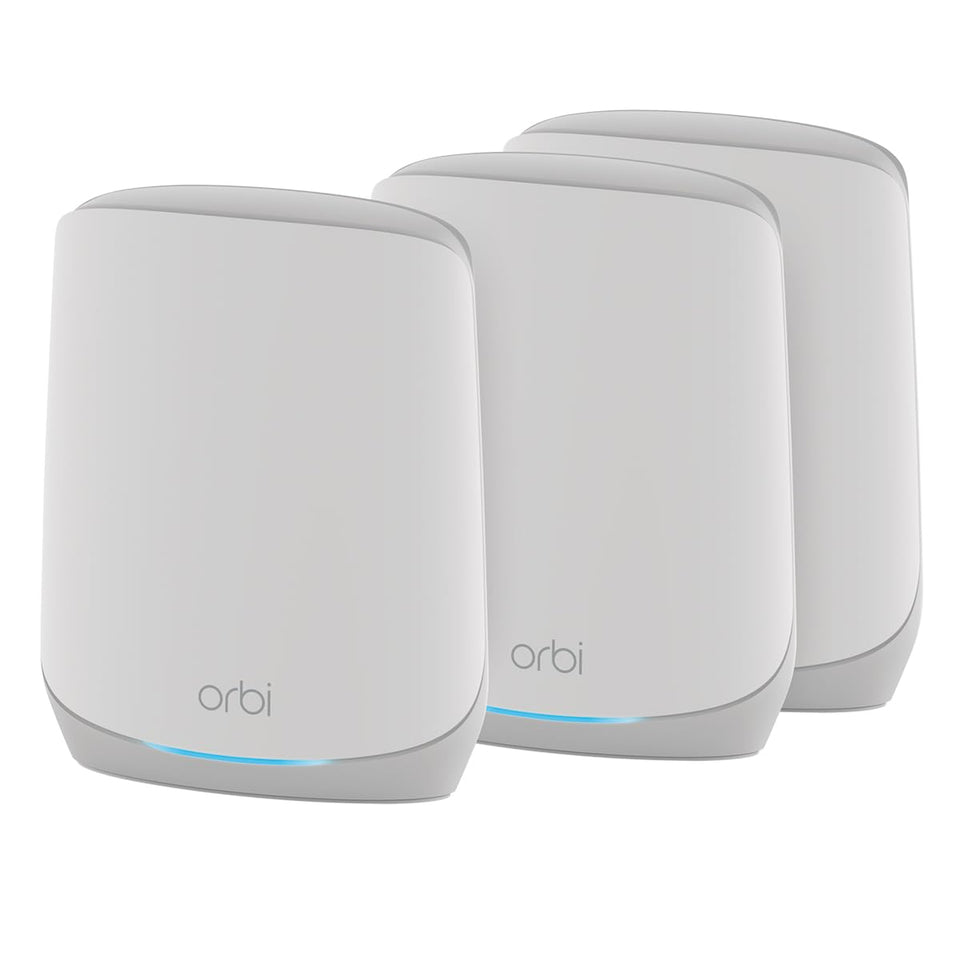 NETGEAR Orbi RBK753P router with AX5200 WiFi for whole-home coverage.
