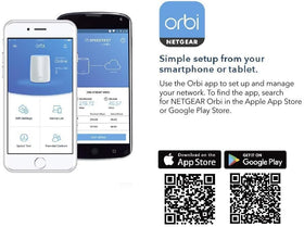 NETGEAR Orbi RBS50 setup diagram illustrating easy integration