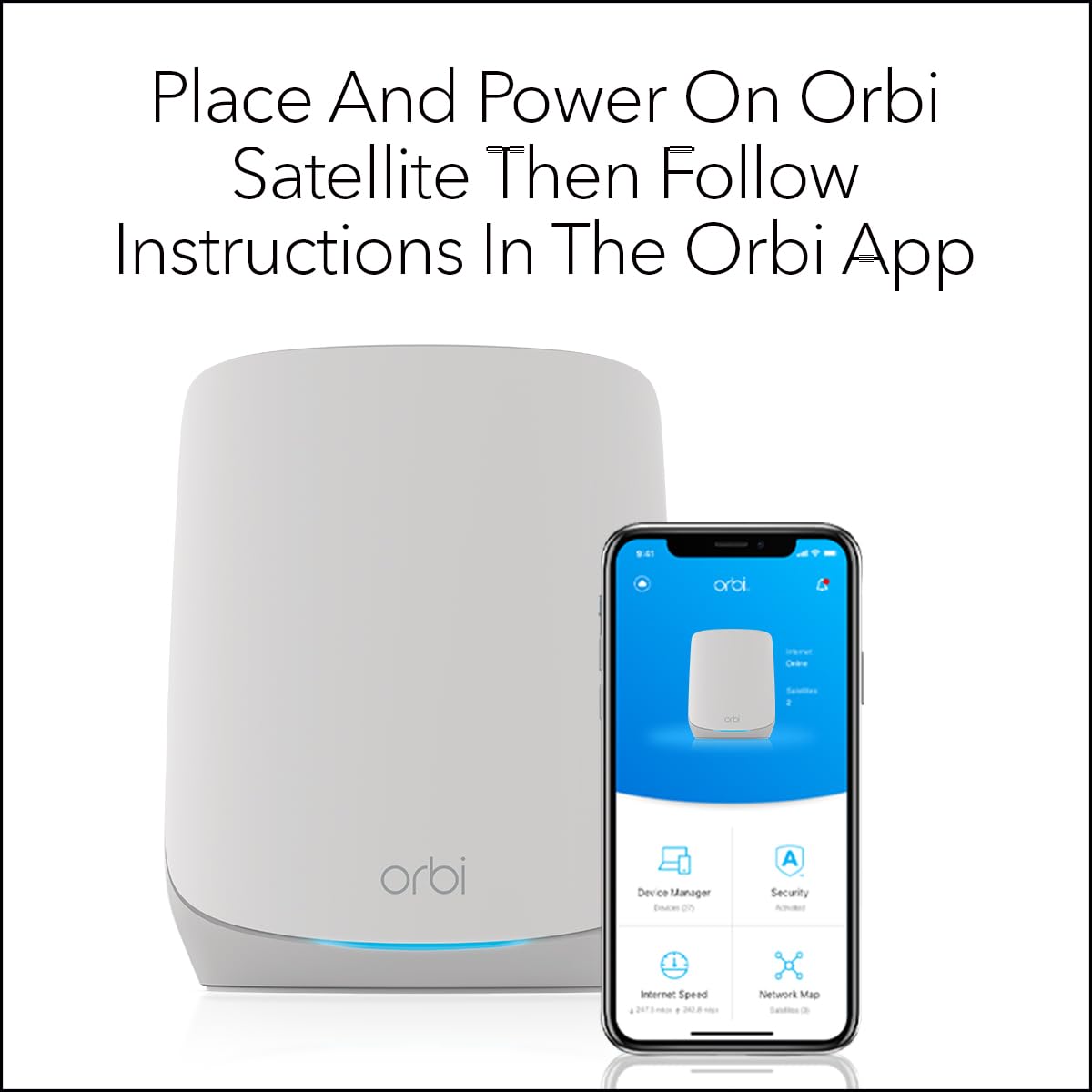 NETGEAR Orbi RBS760 used in living room for smooth streaming and gaming.