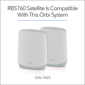 NETGEAR Orbi RBS760 satellite-design blends with home decor and boosts performance.