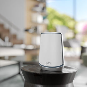 NETGEAR Orbi satellite extender netgear-orbi-satellite-extender extends signal to distant rooms.