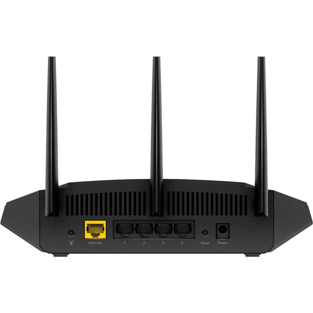 Netgear RAX10 satellite mesh link illustrating extended home coverage