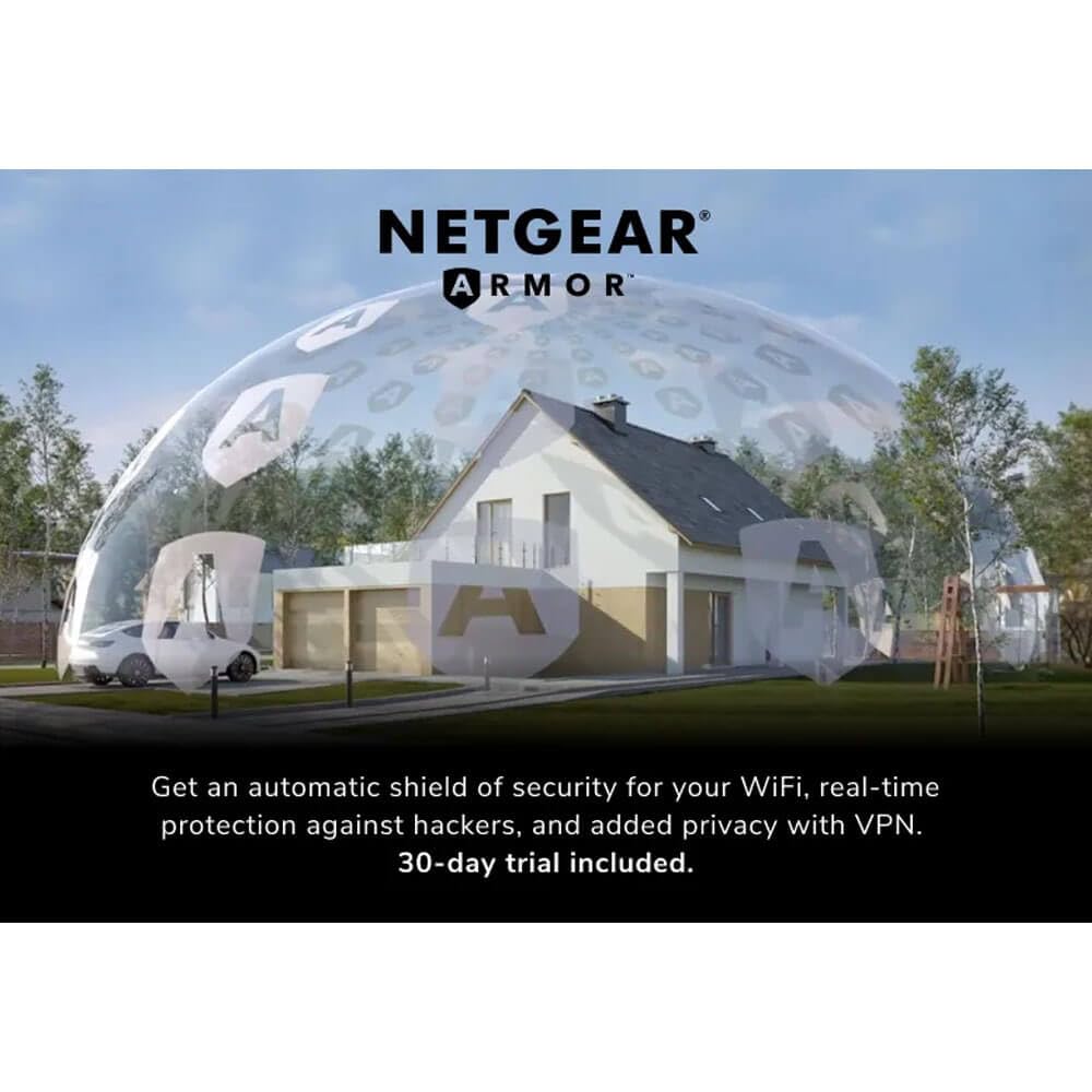 NETGEAR RAX9 top detail showing vents and antenna for better cooling performance
