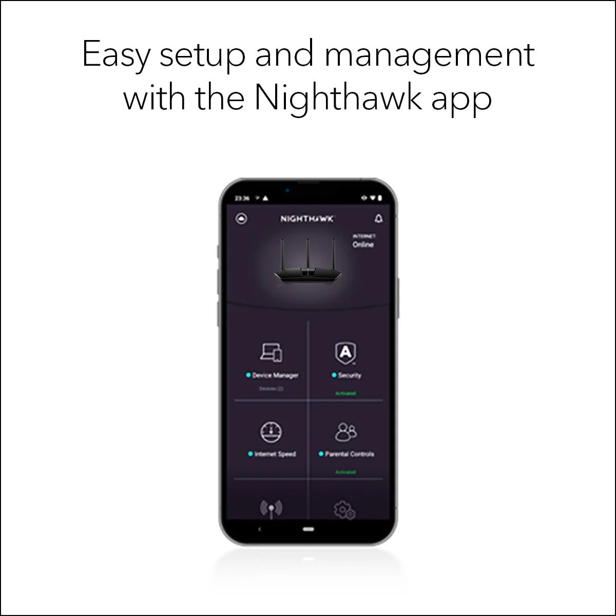 NETGEAR Nighthawk compatibility with voice assistants for hands-free control.