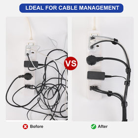 Nettbe 8-inch ties fastening varying cable sizes quickly.