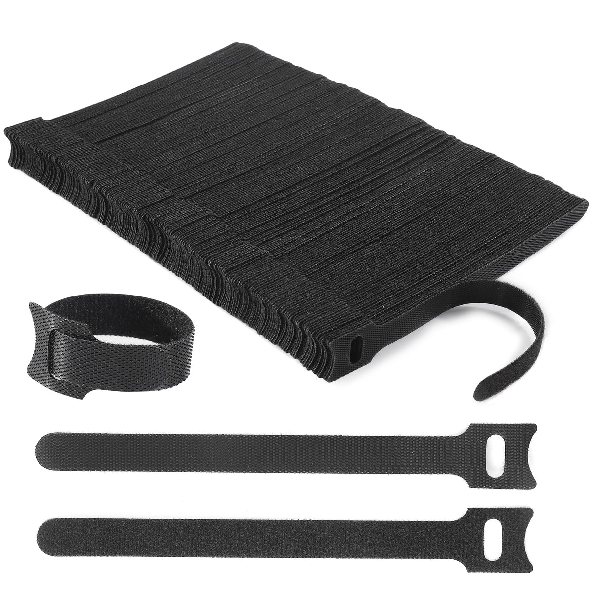 Nettbe reusable cable ties in 6-inch size organize cables neatly at the workstation