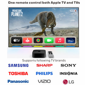 Nettech IR line-of-sight remote for Apple TV with TV control.