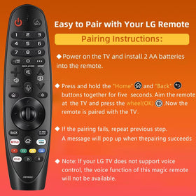 Nettech LG remote compatibility graphic shows compatibility with 2018–2025 LG Smart TVs.