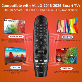 Nettech LG remote in a living room setup illustrates ergonomic handling and comfortable use.