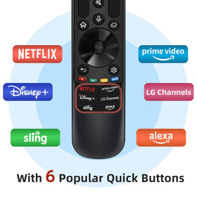 Nettech magic remote LG battery compartment for easy battery replacement.