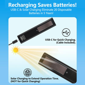 Nettech solar panel close-up capturing ambient light to extend battery life