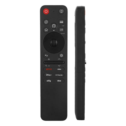 Nettech remote front view showing full button layout and brand benefits