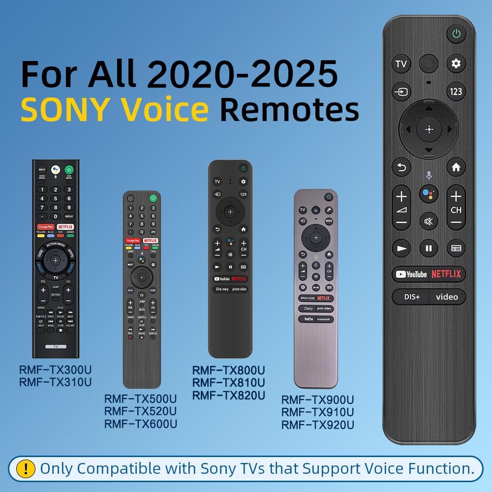 Nettech replacement Sony Bravia remote back view showing battery area.