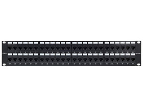 Networx front view of 48-port panel showing organized RJ45 ports and quick access