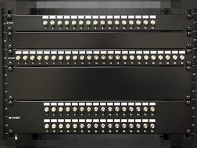 Networx installed in a server rack demonstrating tidy cable distribution and space savings