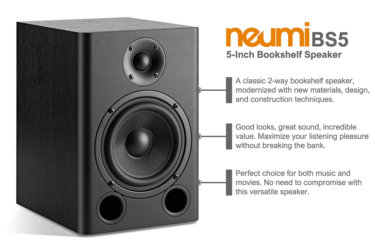 NEUMITECH BS5 1-inch silk dome tweeter with waveguide for smooth highs.