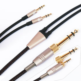 NEW NEOMUSICIA dual 3.5mm plugs for Hifiman showing secure fit and reliable stereo connection