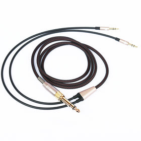 NEW NEOMUSICIA front view of braided replacement cable showing durable design and neat profile