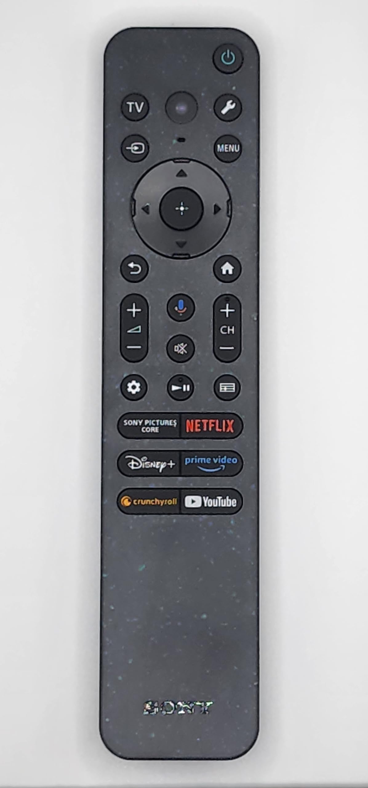 New Remotes Sony RMF-TX820U front view showing buttons and voice key, quick access to controls