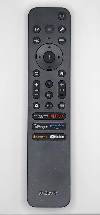 New Remotes Sony RMF-TX820U front view showing buttons and voice key, quick access to controls
